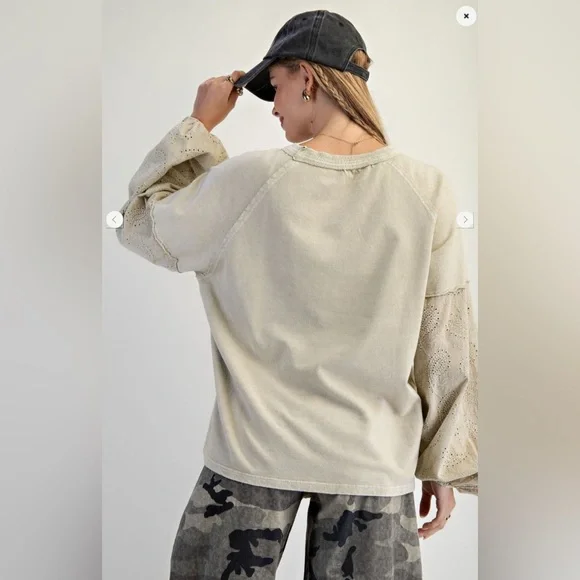 Easel Faded Sage  Emblished Heart Top Embroidered NWT
All sizes - Picture 5 of 5